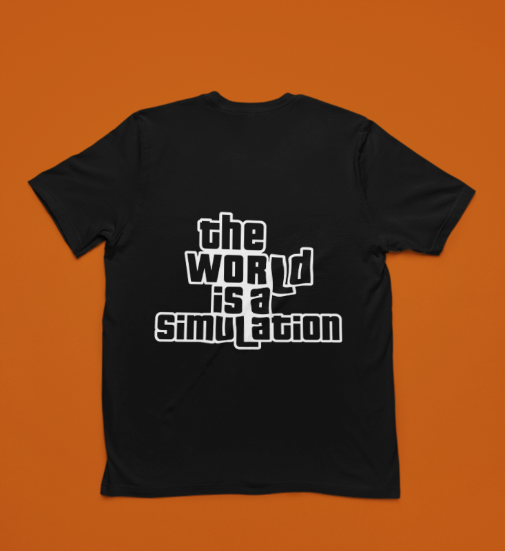 The World Is a Simulation (dark tee)